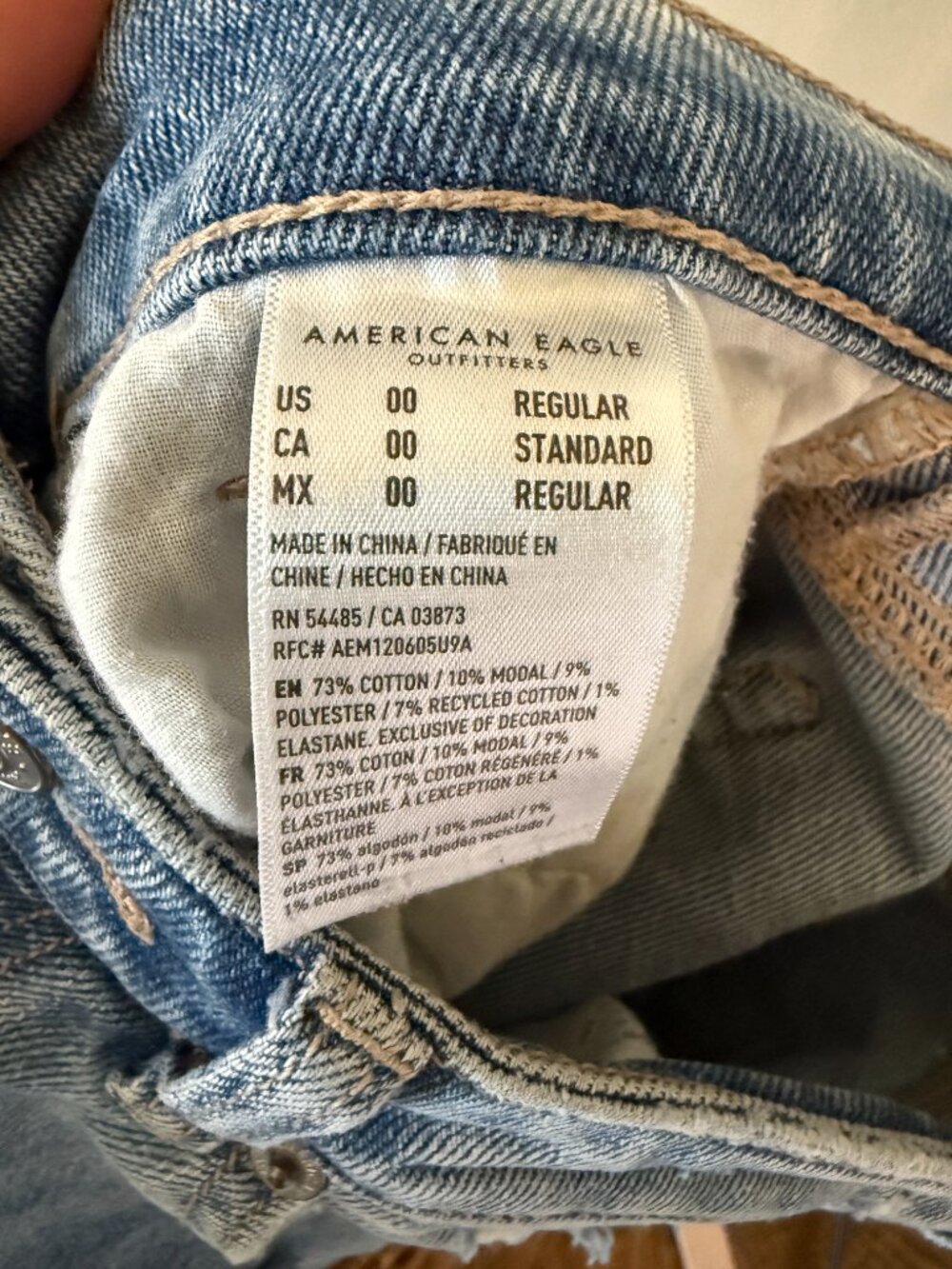 American Eagle Mom Straight Jeans 90s Grunge Indie Sleaze 80s Mall Rat - Picture 7 of 8